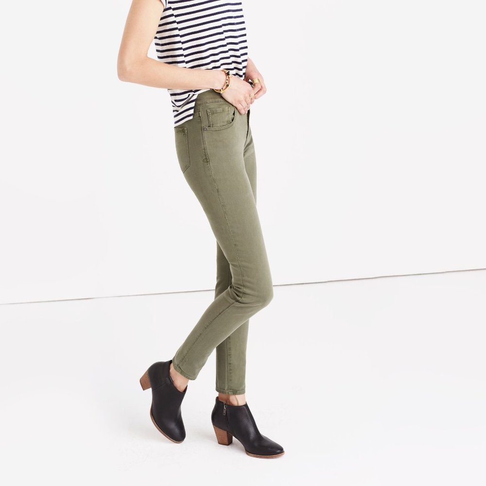 madewell // high riser skinny jeans (garment-dyed)